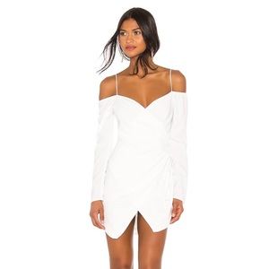 Revolve - Superdown White Edith Wrap Dress- SM